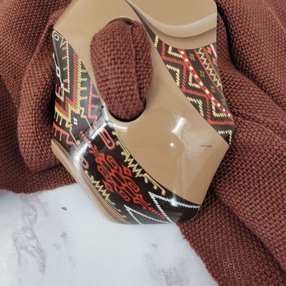 Vintage Hand Painted Sash Belt Woven Textile Strap Aztex Tribal Accent - Picture 8 of 13